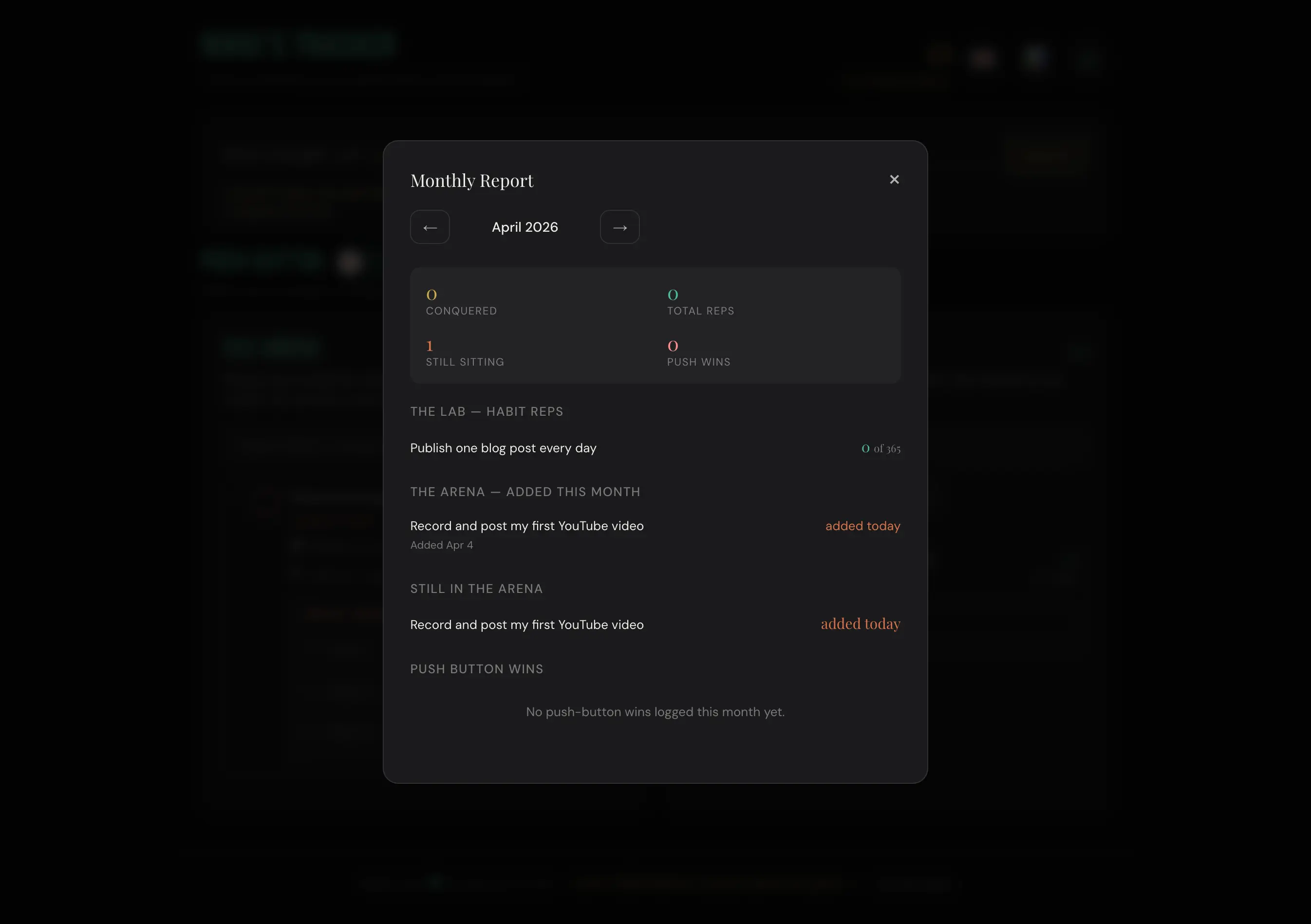 Monthly Report